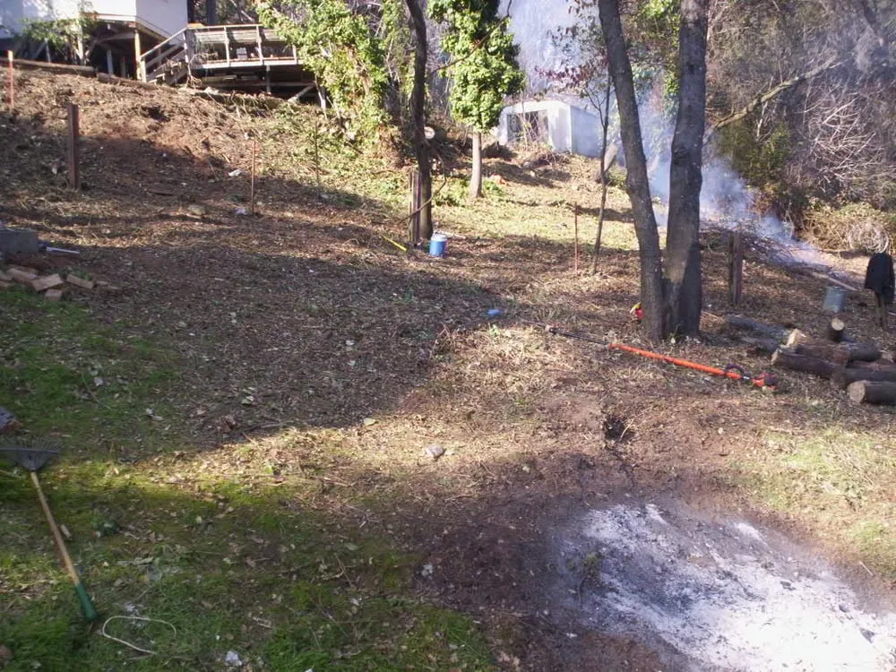 Cleared property after fire-prevention work